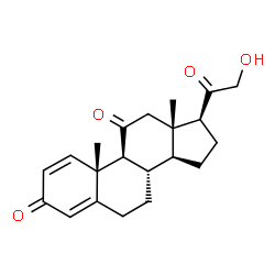ChemSpider 2D Image | 21-Hydroxypregna-1,4-diene-3,11,20-trione | C21H26O4