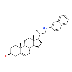ChemSpider 2D Image | Pregn-5-en-3-ol, 20-methyl-21-(2-naphthalenylamino)-, (3beta,20S)- | C32H43NO
