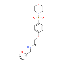 ChemSpider 2D Image | N-(2-Furylmethyl)-2-[4-(4-morpholinylsulfonyl)phenoxy]acetamide | C17H20N2O6S