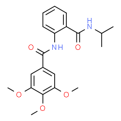 ChemSpider 2D Image | N-[2-(Isopropylcarbamoyl)phenyl]-3,4,5-trimethoxybenzamide | C20H24N2O5