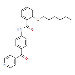 ChemSpider 2D Image | 2-(Hexyloxy)-N-(4-isonicotinoylphenyl)benzamide | C25H26N2O3