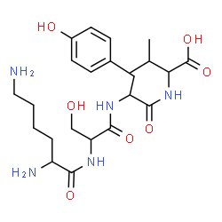 ChemSpider 2D Image | lys-ser-tyr-val | C23H37N5O7
