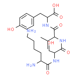 ChemSpider 2D Image | lys-ser-val-tyr | C23H37N5O7