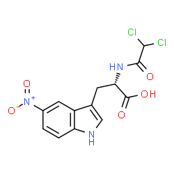 ChemSpider 2D Image | N-(Dichloroacetyl)-5-nitro-L-tryptophan | C13H11Cl2N3O5