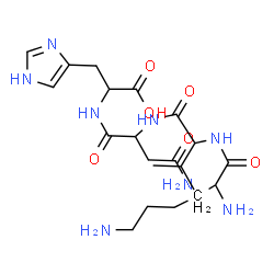 ChemSpider 2D Image | lys-val-asn-his | C21H36N8O6