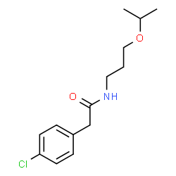 ChemSpider 2D Image | 2-(4-Chlorophenyl)-N-(3-isopropoxypropyl)acetamide | C14H20ClNO2