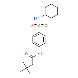 ChemSpider 2D Image | N-[4-(Cyclohexylsulfamoyl)phenyl]-3,3-dimethylbutanamide | C18H28N2O3S