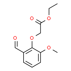 ChemSpider 2D Image | Ethyl (2-formyl-6-methoxyphenoxy)acetate | C12H14O5