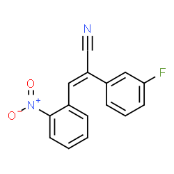 ChemSpider 2D Image | (2E)-2-(3-Fluorophenyl)-3-(2-nitrophenyl)acrylonitrile | C15H9FN2O2