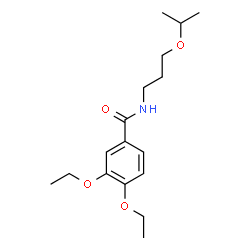 ChemSpider 2D Image | 3,4-Diethoxy-N-(3-isopropoxypropyl)benzamide | C17H27NO4