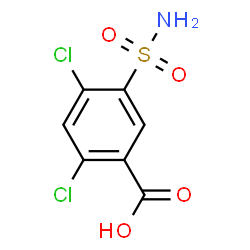 ChemSpider 2D Image | 2,4-Dichloro-5-sulfamylbenzoic acid | C7H5Cl2NO4S