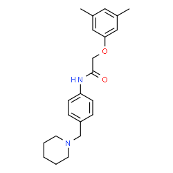 ChemSpider 2D Image | 2-(3,5-Dimethylphenoxy)-N-[4-(1-piperidinylmethyl)phenyl]acetamide | C22H28N2O2