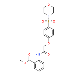 ChemSpider 2D Image | Methyl 2-({[4-(4-morpholinylsulfonyl)phenoxy]acetyl}amino)benzoate | C20H22N2O7S