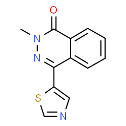 ChemSpider 2D Image | 2-Methyl-4-(1,3-thiazol-5-yl)-1(2H)-phthalazinone | C12H9N3OS