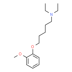 ChemSpider 2D Image | N,N-Diethyl-5-(2-methoxyphenoxy)-1-pentanamine | C16H27NO2