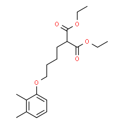 ChemSpider 2D Image | Diethyl [4-(2,3-dimethylphenoxy)butyl]malonate | C19H28O5