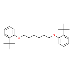 ChemSpider 2D Image | 1,1'-[1,6-Hexanediylbis(oxy)]bis[2-(2-methyl-2-propanyl)benzene] | C26H38O2