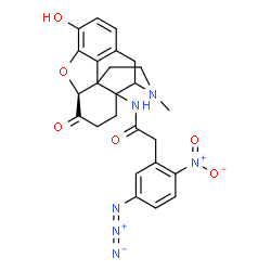 ChemSpider 2D Image | 2-(5-Azido-2-nitrophenyl)-N-[(5beta)-3-hydroxy-17-methyl-6-oxo-4,5-epoxymorphinan-14-yl]acetamide | C25H24N6O6