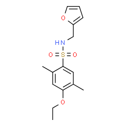 ChemSpider 2D Image | 4-Ethoxy-N-(2-furylmethyl)-2,5-dimethylbenzenesulfonamide | C15H19NO4S