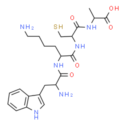ChemSpider 2D Image | trp-lys-cys-ala | C23H34N6O5S