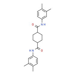 ChemSpider 2D Image | N,N'-Bis(3,4-dimethylphenyl)-1,4-cyclohexanedicarboxamide | C24H30N2O2
