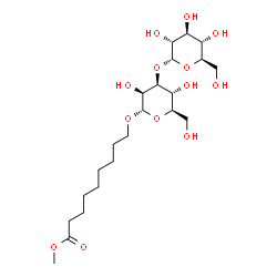 ChemSpider 2D Image | Methyl 9-{[3-O-(alpha-D-glucopyranosyl)-alpha-D-mannopyranosyl]oxy}nonanoate | C22H40O13
