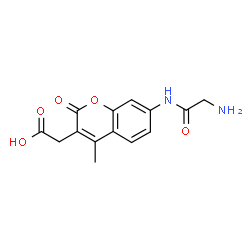ChemSpider 2D Image | [7-(Glycylamino)-4-methyl-2-oxo-2H-chromen-3-yl]acetic acid | C14H14N2O5