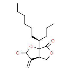 ChemSpider 2D Image | (3aR)-6a-[(4R)-4-Decanyl]-3-methylenedihydrofuro[3,4-b]furan-2,6(3H,4H)-dione | C17H26O4