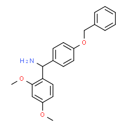 ChemSpider 2D Image | 1-[4-(Benzyloxy)phenyl]-1-(2,4-dimethoxyphenyl)methanamine | C22H23NO3
