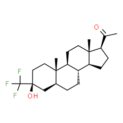 ChemSpider 2D Image | (3beta,5alpha)-3-Hydroxy-3-(trifluoromethyl)pregnan-20-one | C22H33F3O2