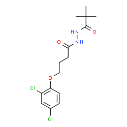 ChemSpider 2D Image | 4-(2,4-Dichlorophenoxy)-N'-(2,2-dimethylpropanoyl)butanehydrazide | C15H20Cl2N2O3