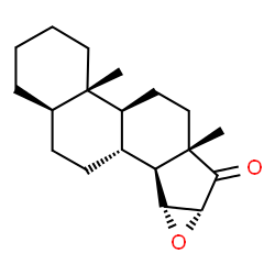 ChemSpider 2D Image | (5alpha,15alpha,16alpha)-15,16-Epoxyandrostan-17-one | C19H28O2