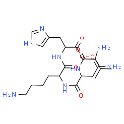 ChemSpider 2D Image | val-asn-lys-his | C21H36N8O6