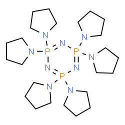 ChemSpider 2D Image | 2,2,4,4,6,6-Hexa(1-pyrrolidinyl)-1,3,5,2lambda~5~,4lambda~5~,6lambda~5~-triazatriphosphinine | C24H48N9P3