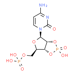 ChemSpider 2D Image | cytidine 5'-phosphate 2',3'-cyclic phosphate | C9H13N3O10P2