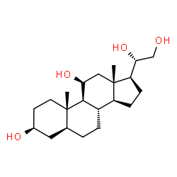 ChemSpider 2D Image | (3beta,5alpha,11beta,20S)-Pregnane-3,11,20,21-tetrol | C21H36O4