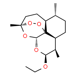 ChemSpider 2D Image | (3R,5aS,6R,8aS,9R,10S,12R)-10-ethoxy-3,6,9-trimethyldecahydro-3,12-epoxy[1,2]dioxepino[4,3-i]isochromene | C17H28O5