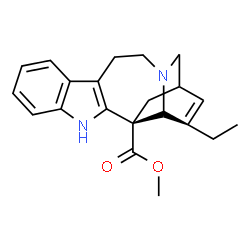 ChemSpider 2D Image | Methyl (18beta)-3,4-didehydroibogamine-18-carboxylate | C21H24N2O2