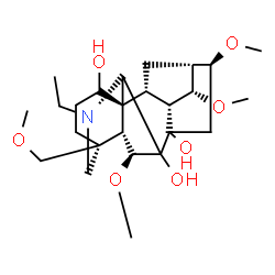 ChemSpider 2D Image | (1a,6b,14a,16b)-20-Ethyl-6,14,16-trimethoxy-4-(methoxymethyl)aconitane-1,7,8-triol | C25H41NO7