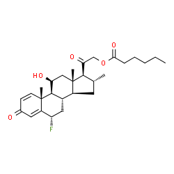 ChemSpider 2D Image | Fluocortolone caproate | C28H39FO5