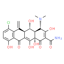 ChemSpider 2D Image | Meclocycline | C22H21ClN2O8
