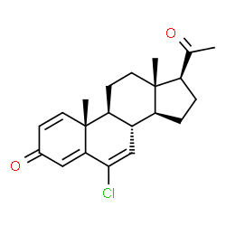 ChemSpider 2D Image | 6-Chloropregna-1,4,6-triene-3,20-dione | C21H25ClO2
