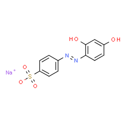 ChemSpider 2D Image | Chrysoine resorcinol | C12H9N2NaO5S