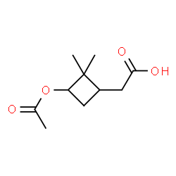 ChemSpider 2D Image | (3-Acetoxy-2,2-dimethylcyclobutyl)acetic acid | C10H16O4