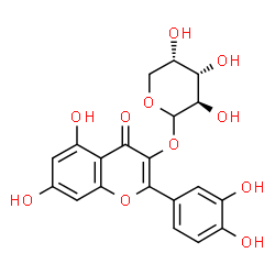 ChemSpider 2D Image | Quercetin-3-Arabinoside | C20H18O11