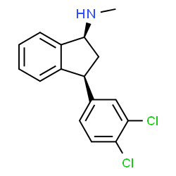 ChemSpider 2D Image | (1S,3S)-3-(3,4-Dichlorophenyl)-N-methyl-1-indanamine | C16H15Cl2N
