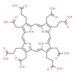 ChemSpider 2D Image | Uroporphyrin | C40H38N4O16
