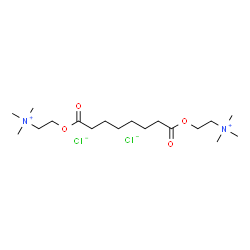 ChemSpider 2D Image | 2,2'-[(1,8-Dioxo-1,8-octanediyl)bis(oxy)]bis(N,N,N-trimethylethanaminium) dichloride | C18H38Cl2N2O4