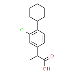ChemSpider 2D Image | 2-(3-Chloro-4-cyclohexylphenyl)propanoic acid | C15H19ClO2