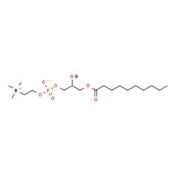 ChemSpider 2D Image | 3-(Decanoyloxy)-2-hydroxypropyl 2-(trimethylammonio)ethyl phosphate | C18H38NO7P